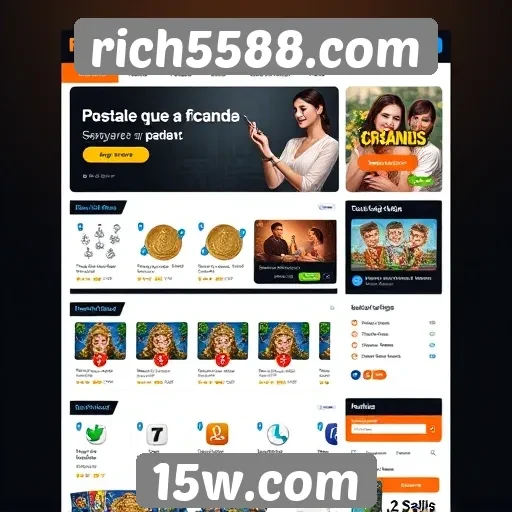 Interface do usuário do site rich5588.com é intuitiva
